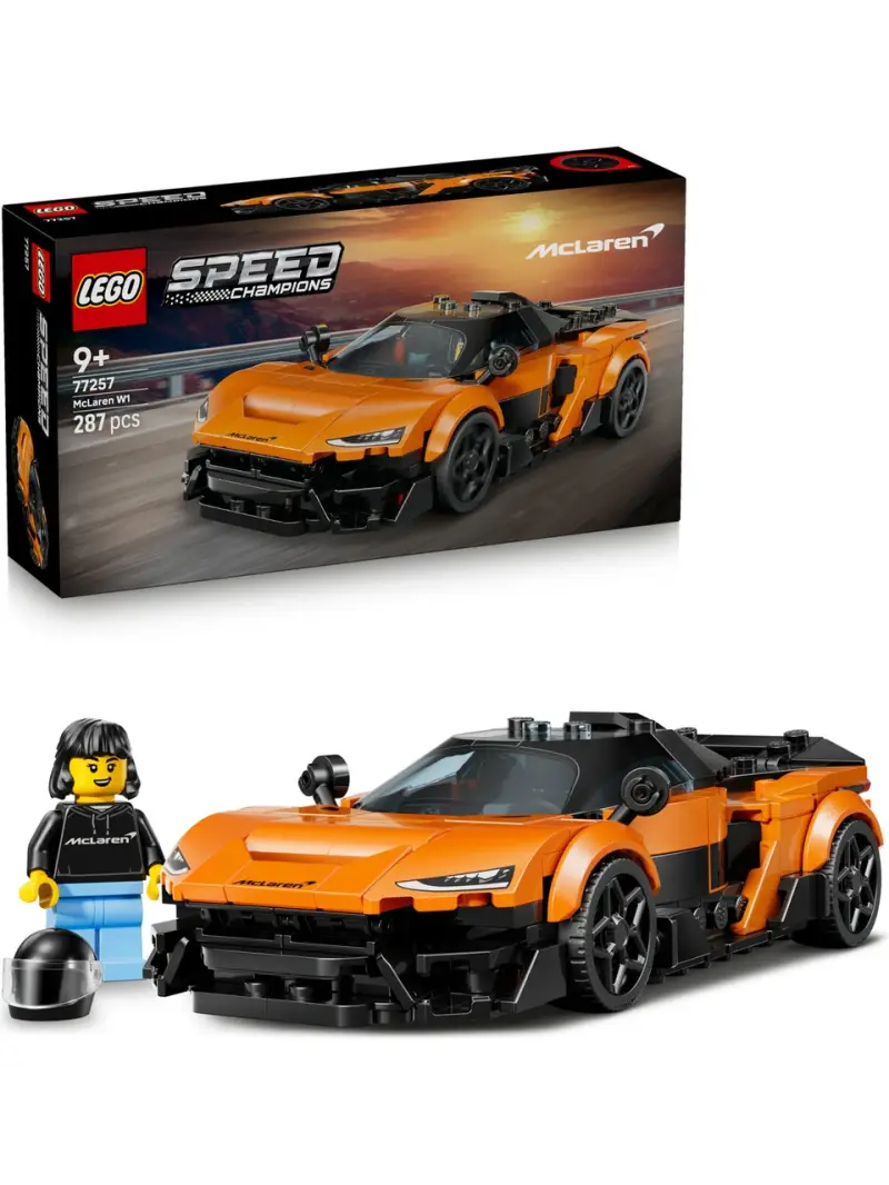 LEGO ® Speed Champions McLaren W1 Gerçek Süper Araba 77257 - 9+ Yaş Çocuklar için Minifigür İçeren Oyuncak Yapım Seti (287 Parça)